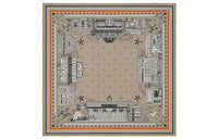 HERMES Silk Scarves Women's Gray