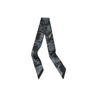 HERMES Silk Scarves Men's Black