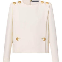 LOUIS VUITTON Hammered Button Blouse