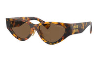 MIU MIU Acetate Irregular Shape Sunglasses Women's Tortoiseshell