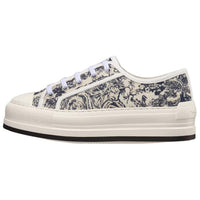 DIOR Walk'n'Dior Low-Top Skateboard Shoes Women's Beige Blue