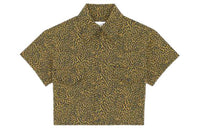 SAINT LAURENT Leopard Printed Cropped Shirt