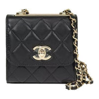 CHANEL Trendy Cc Lambskin Shoulder Bag Crossbody Bag Mini Women's Black