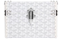 GOYARD Cassette Canvas With Leather Trim TRUNK Hard Case With Crossbody Bag Unisex White