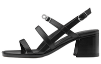 HERMES Eve Strap Sandals Women's Black