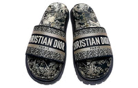 DIOR Dway Abrasion-Resistant Slide Slippers Women's Black