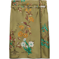 PRADA Casual Short Skirts Women's Army Green