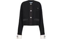 PRADA SS23 Cropped Coat Women's Black
