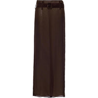PRADA Casual Long Skirts Women's Coffee Brown
