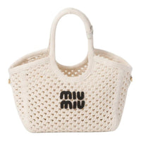 MIU MIU Fabric Shoulder Bag, Crossbody Bag, Handbag Women's Chalk White