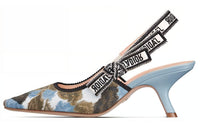 DIOR J'Adior Cone Heel High Heels 6.5cm Women's Blue Black