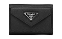 PRADA Saffiano Leather Wallet Women's Black