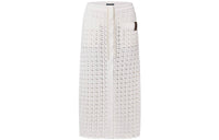 LOUIS VUITTON Knit Long Skirts Women's White