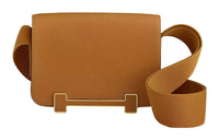 HERMES Goatskin Wooden Sandal Bag Shoulder Bag Regular Women's Caramel