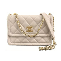CHANEL Sheepskin Handbag, Shoulder Bag, Crossbody Bag Women's White