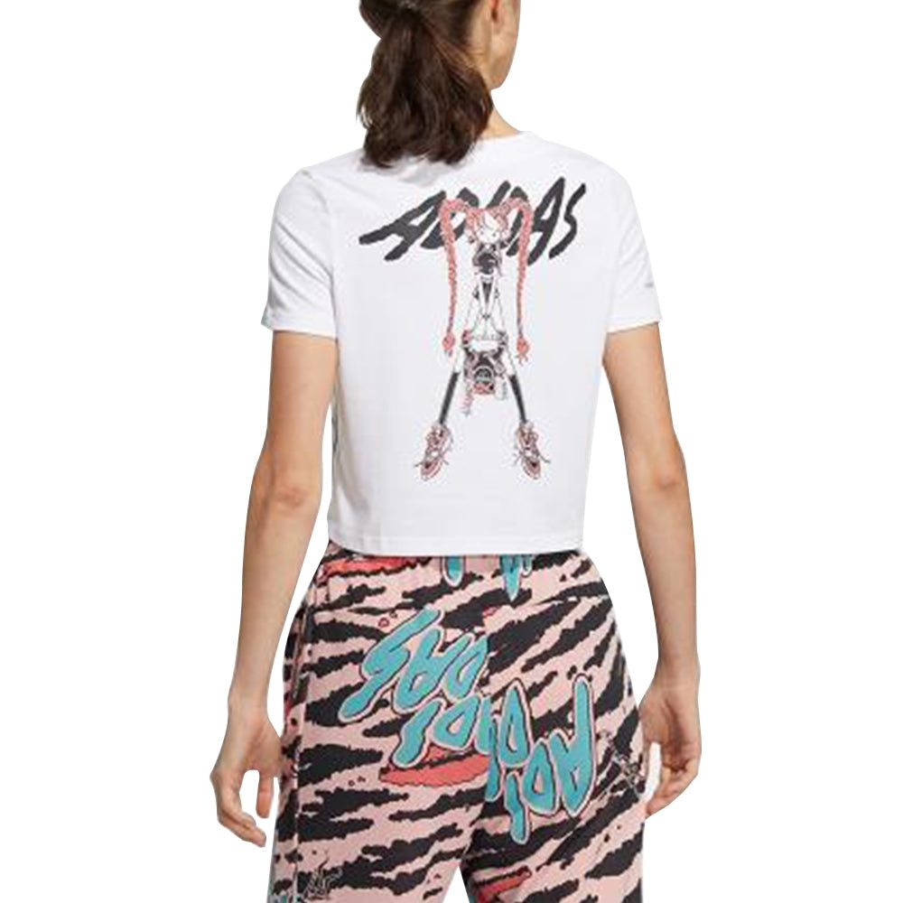 (WMNS) adidas APXJ SS T-Shirt Asia Sizing 'White Black' HF5115