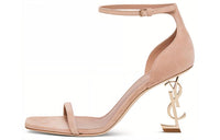SAINT LAURENT Opyum High Heels Women's Pink Beige