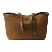 PRADA Re Edition Recycled Nylon Tote Bag, Shopping Bag, Shoulder Bag Medium Size Women's Brandy