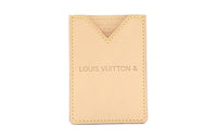 LOUIS VUITTON Leather Card Holder Regular Unisex Beige