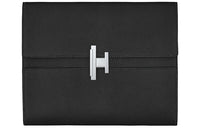 HERMES Cinhetic Goatskin Clutch Regular Unisex Black