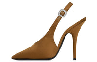 SAINT LAURENT Yasmeen Slim Heel High Heels 11.5cm Women's Brown