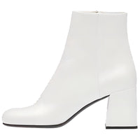 MIU MIU Naplak Ankle Boots Women's White