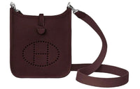 HERMES Evelyne TC Bullock Leather Shoulder Bag, Crossbody Bag Mini Women's