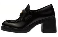 MIU MIU 75mm Heel Leather Penny Loafers