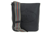 PRADA Leather Crossbody Bag Shoulder Bag Women's Black