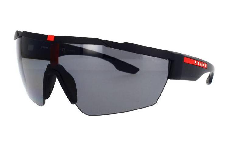 PRADA Acetate Irregular Shape Sunglasses Women's Black