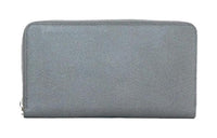 LOUIS VUITTON Zippy Taiga Leather Wallet Unisex Gray