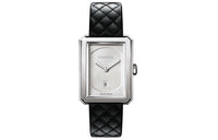 CHANEL BOY · FRIEND Collection Wrist Watch Quartz Movement Genuine Leather Strap Silver Dial Women's H6954