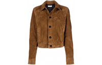 SAINT LAURENT Leather Jackets Women's Brown