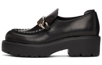 MIU MIU Boyfriend Platform Shoes Women's Black