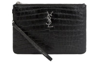 SAINT LAURENT Cow Leather Clutch Regular Women's Black