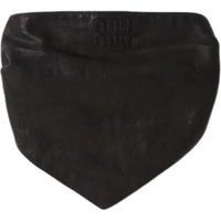 MIU MIU Nappa Leather Top Strapless Top Women's Black