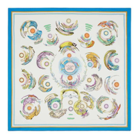 HERMES Silk Scarves Women's Blue