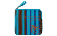 HERMES Carre Pocket Swift Calfskin Long Handle Clutch Regular Women's Orange Blue