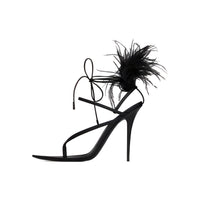 SAINT LAURENT Nue Strap Sandals Women's Black