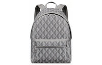 DIOR Canvas Cow Leather Patchwork Backpack Regular Men's Gray