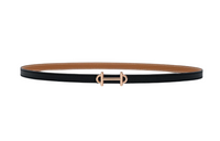 HERMES Leather Belts Women's Black