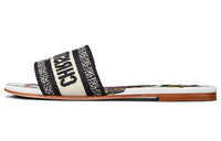DIOR Dway Rubber Sole Slip Resistant Slide Slippers Women's White Black
