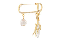 DIOR Freshwater Pearl Brooches Men's Gold