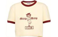 MIU MIU Crop Tops Women's Vanilla