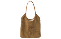 MIU MIU Corduroy Handbag Women's Cinnamon