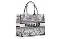 DIOR Embroidery Tote Bag, Shopping Bag, Handbag Medium Size Women's Black
