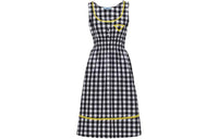 PRADA Sleeveless Dress Women's Black Yellow