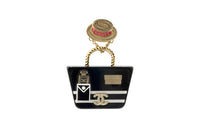 CHANEL Brooches Women's Gold Black