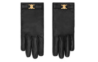 CELINE Sheepskin Gloves Women's Black