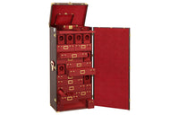 LOUIS VUITTON Canvas Coated Hand Stitched Crocodile Leather Storage Boxes Unisex